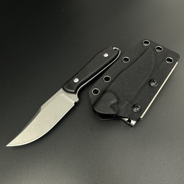 Испански ултра нож El TORERO COMPACTO, стомана D2, тактическа кания KYDEX с клипс за колан